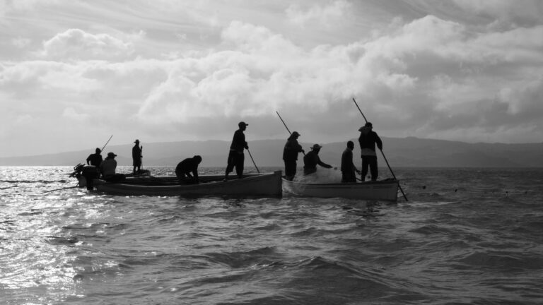 Michèle Mosses-Dubois - Fishermen-at-dawn